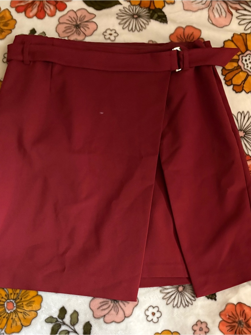 NWT White House Black Market Belted Rust Burnt Orange Skirt Size 12 - Picture 3 of 11